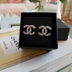 CHANEL Earrings Silver